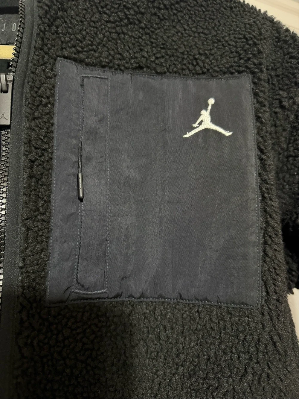 Jordan Men's Black Sherpa Zip-Up Jacket